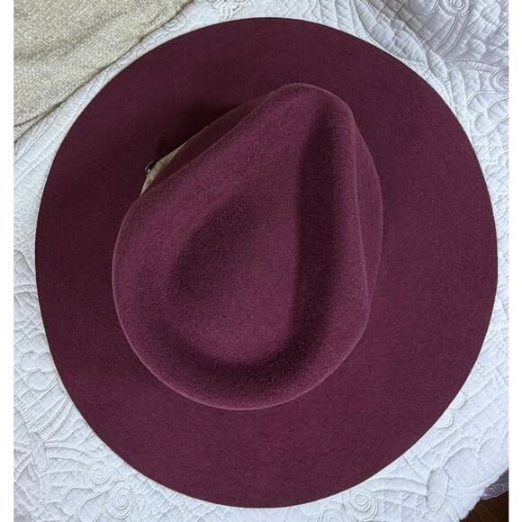 Charlie 1 Horse Women\'s Maroon Large NWT Highway Wool Felt Western Cowboy Hat